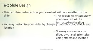 Green Lights Widescreen PowerPoint Template text slide design