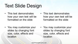 Intersecting Roads 02 Widescreen PowerPoint Template text slide design