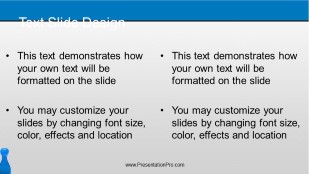 Leading Pieces Blue Widescreen PowerPoint Template text slide design