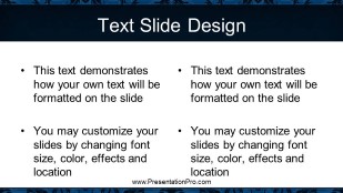 Paisley Road Blue Widescreen PowerPoint Template text slide design