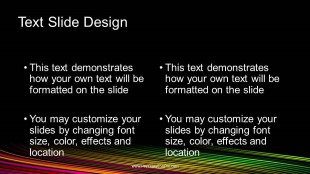 Rainbow Edge Widescreen PowerPoint Template text slide design