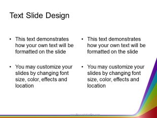 Rainbow Lines Light PowerPoint Template text slide design