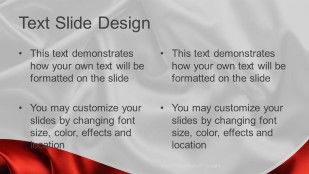 Red Satin 02 Widescreen PowerPoint Template text slide design