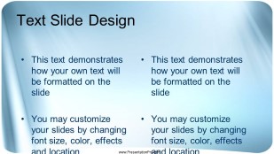 Satin Blue Widescreen PowerPoint Template text slide design