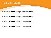Swoop Simple Orange PowerPoint Template text slide design