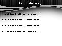 Swoopie Flow Black PowerPoint Template text slide design