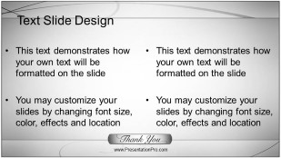 Thankyou 01 Gray Widescreen PowerPoint Template text slide design
