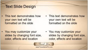 Thankyou 01 Tan Widescreen PowerPoint Template text slide design