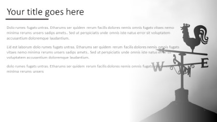 Weather Vane Widescreen PowerPoint Template text slide design