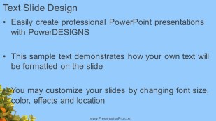 Orange Tree 01 Widescreen PowerPoint Template text slide design