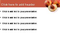 Peaches PowerPoint Template text slide design