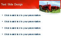 Red Tractors PowerPoint Template text slide design