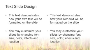 Wheat Field 01 Widescreen PowerPoint Template text slide design