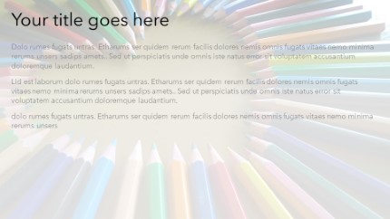 Color Pencils Heart PowerPoint Template text slide design