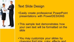 Business Concepts Widescreen PowerPoint Template text slide design