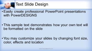 Corporate Hand Shake Widescreen PowerPoint Template text slide design