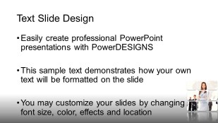 Global Team Leader Female Gray Widescreen PowerPoint Template text slide design