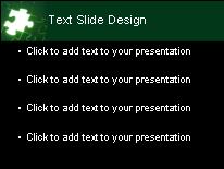 Green Puzzle PowerPoint Template text slide design