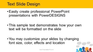 Group Think Widescreen PowerPoint Template text slide design