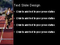 Hurdles PowerPoint Template text slide design