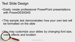 Magnify PowerPoint Template text slide design