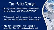 Multi Gears Blue Widescreen PowerPoint Template text slide design