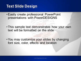Strategy In Hand PowerPoint Template text slide design