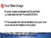 Success On Target Blue B Widescreen PowerPoint Template text slide design