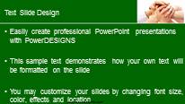 Team Unity Green Widescreen PowerPoint Template text slide design