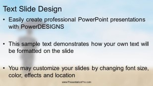 Umbrella Field Widescreen PowerPoint Template text slide design
