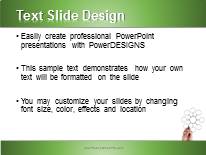 Concept ObJective Green Widescreen PowerPoint Template text slide design