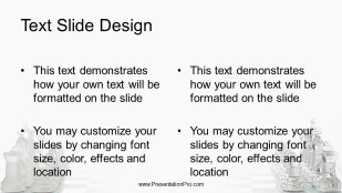Glass Chess Table Widescreen PowerPoint Template text slide design