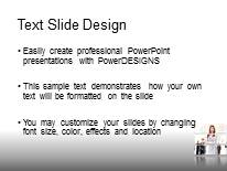 Global Team Leader Female Gray PowerPoint Template text slide design