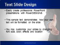Hand Extended PowerPoint Template text slide design