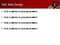 On Bullseye Red PowerPoint Template text slide design