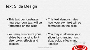 Putting Target Widescreen PowerPoint Template text slide design