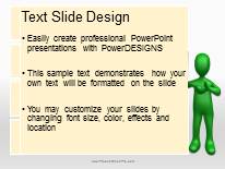 Stickman With Folder Green B Widescreen PowerPoint Template text slide design