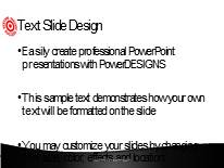 Success On Target Black B Widescreen PowerPoint Template text slide design