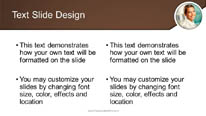 Successful Female Brown Widescreen PowerPoint Template text slide design