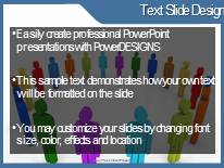 Team Circle B Widescreen PowerPoint Template text slide design