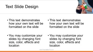 Team Solution Widescreen PowerPoint Template text slide design