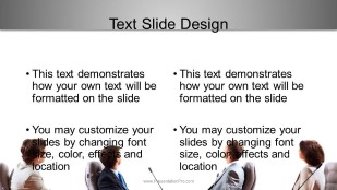 Viewing Presentation Widescreen PowerPoint Template text slide design