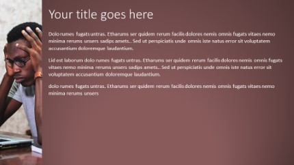 Discouraged Laptop Widescreen PowerPoint Template text slide design