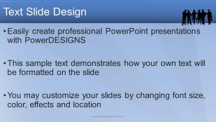Business Silhouette Blue Widescreen PowerPoint Template text slide design