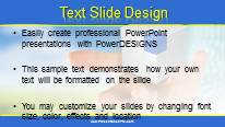 Cube In Hand Widescreen PowerPoint Template text slide design