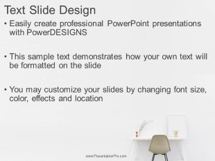 Modern Desk PowerPoint Template text slide design
