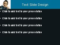 Scrolling Through Blue PowerPoint Template text slide design