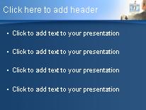 Video Conference 02 Blue PowerPoint Template text slide design