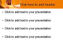 Bright Discussion Orange PowerPoint Template text slide design