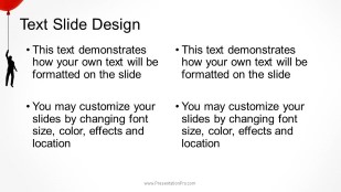 Business Balloon Widescreen PowerPoint Template text slide design